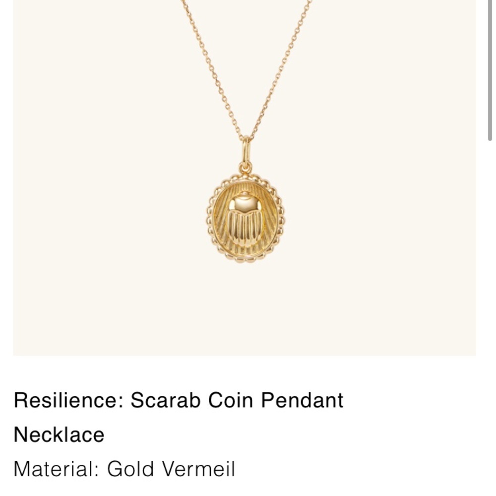 Mejuri scareb gold vermeil pendant necklace